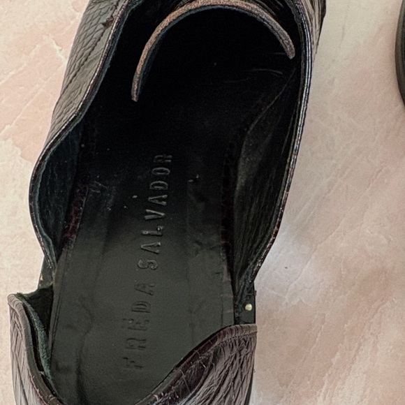 Freda Salvador Oxblood Textured Loafers - Picture 9 of 12